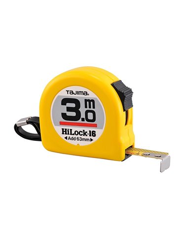 TAJIMA FLEXOMETRO HI-LOCK 3 MT. Cinta 16 mm