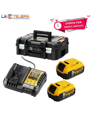 DEWALT KIT MALETIN T-STAK + 2 BATER�AS 5 Ah. + CARGADOR FLEXVOLT XR