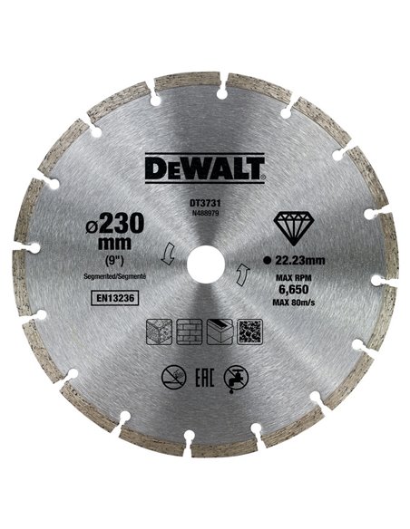 DEWALT DISCO DIAMANTE SEGMENTADO �230x22.2MM. DT3731-QZ