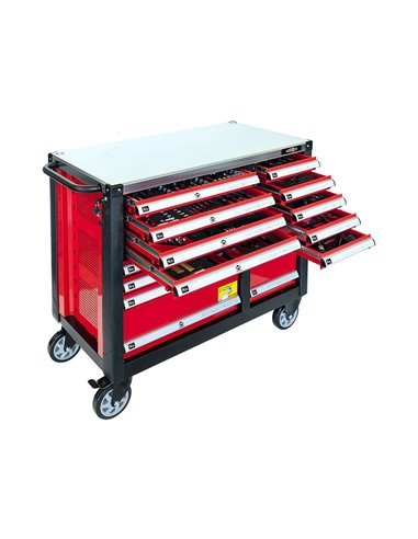 AIRPRESS CARRO DE HERRAMIENTAS 447 HERRAMIENTAS 16 CAJONES