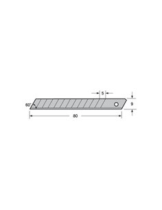 TAJIMA CUCHILLA RECAMBIO 9mm. LCB-30 CAJA 100 PZ.