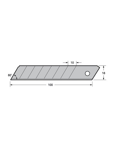 TAJIMA CUCHILLA RECAMBIO 18 mm. LCB-50 CAJA 100 PZ.