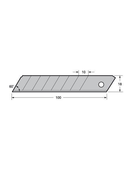 TAJIMA CUCHILLA RECAMBIO 18 mm. LCB-50 CAJA 100 PZ.