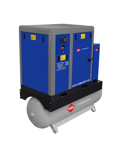 AIRPRESS COMPRESOR TORNILLO APS 20 COMBI DRY X G2 10BAR 20CV. 500 LTS.