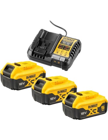 DEWALT KIT 3 BATERIAS XR 18V. 5Ah y CARGADOR XR...