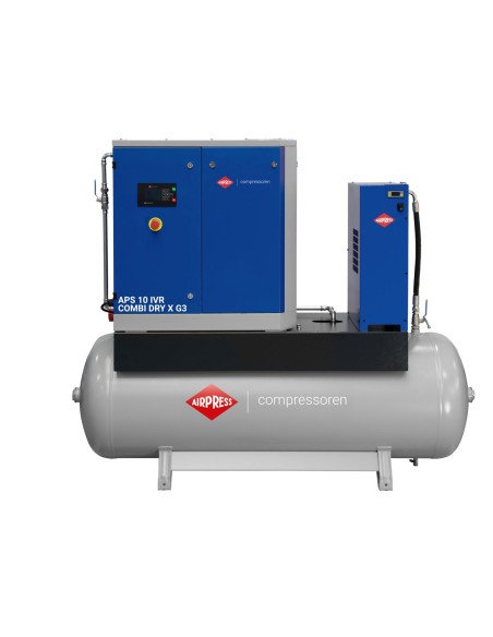 AIRPRESS Compresor de Tornillo APS 10 IVR Combi Dry X G3 10 bar 10 CV / 7,5 kW 500 Lts.