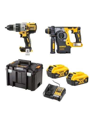 DEWALT KIT 18V 5Ah MARTILLO + TALADRO PERCUTOR...