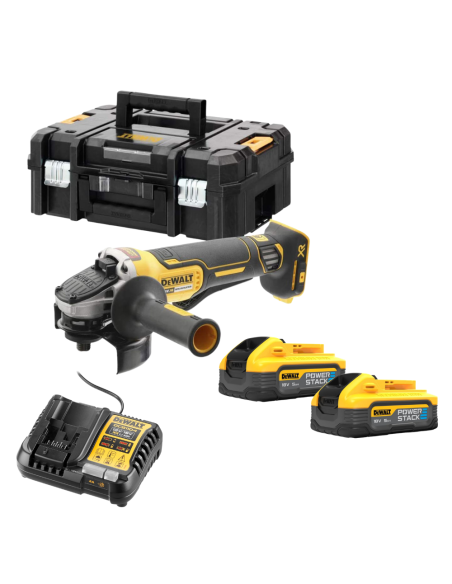 DEWALT AMOLADORA BATERIA XR 18V 125mm POWERSTACK DCG405H2T-QW