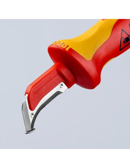 KNIPEX CUCHILLO PELACABLES CON GUIA AISLADOS 1000V. VDE 180mm. 98 55