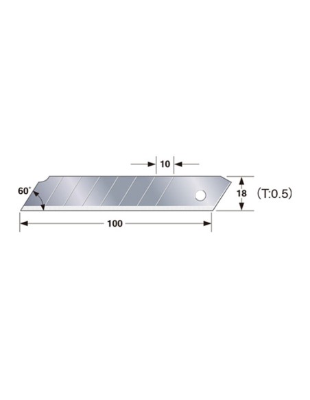 TAJIMA CUCHILLA RECAMBIO 18 mm. LCB-50 (10 pza)