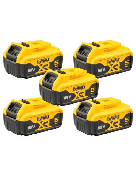 DEWALT KIT 5 BATERIAS XR 18V LI-ON 5.0AH DCB184-XJ