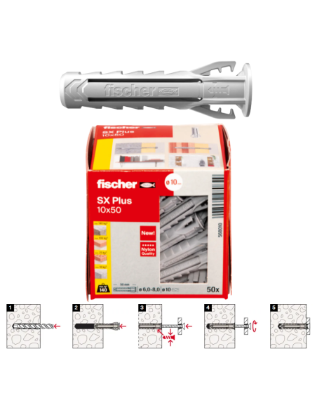 FISCHER TACO SX PLUS 10x50mm. (100)