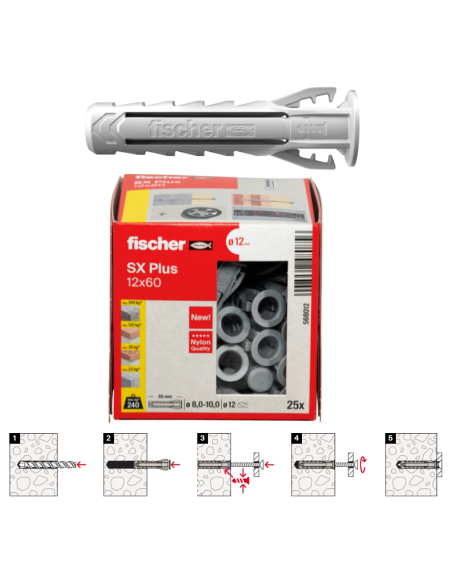 FISCHER TACO SX PLUS 12x60mm. (100)