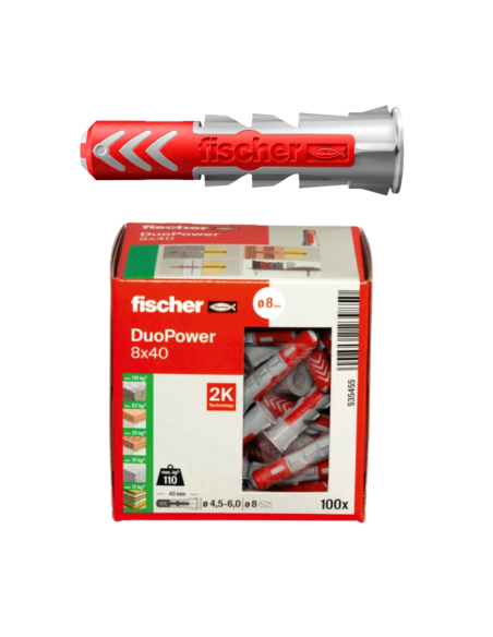 FISCHER TACO DUOPOWER 8x40mm. (100)