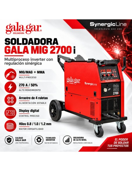 GALA GAR SOLDADORA HILO GALA MIG 2700i 380V. SynergicLine