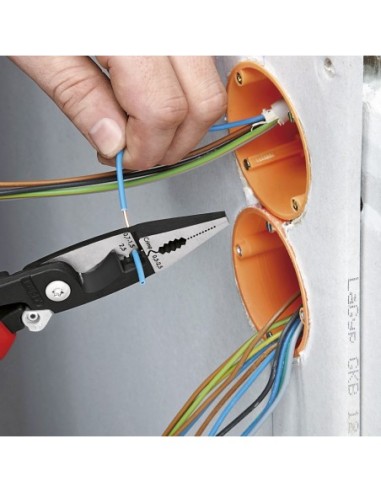 KNIPEX ALICATE PARA INSTALACION ELECTRICA BOCA PLANA 200M. 13 92 200
