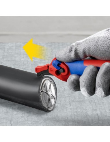 KNIPEX CUCHILLO PELACABLES CON CARRACA 146MM. 1650145SB