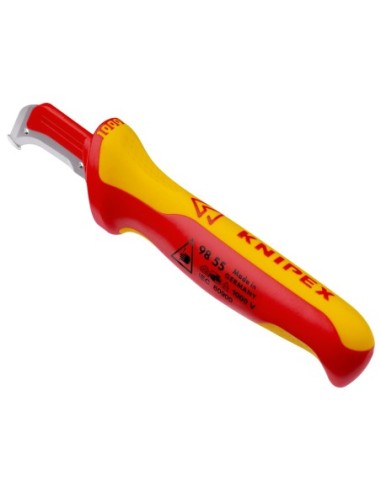 KNIPEX CUCHILLO PELACABLES CON GUIA AISLADOS 1000V. VDE 180mm. 98 55
