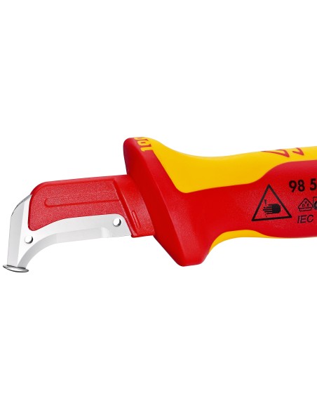 KNIPEX CUCHILLO PELACABLES CON GUIA AISLADOS 1000V. VDE 180mm. 98 55