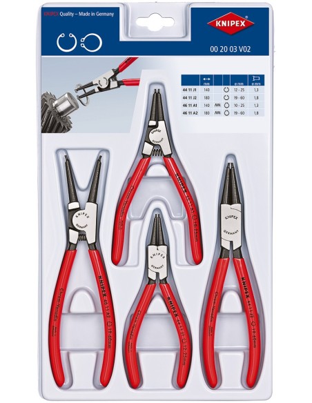 KNIPEX JUEGO ALICATES PARA ARANDELAS 4 UND. 00 20 03 V02