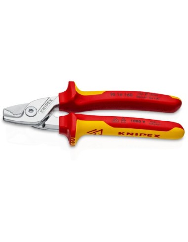 KNIPEX STEPCUT TIJERA CORTACABLE AISLADOS 1000V. VDE 160MM. 95 16 160