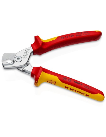 KNIPEX STEPCUT TIJERA CORTACABLE AISLADOS 1000V. VDE 160MM. 95 16 160