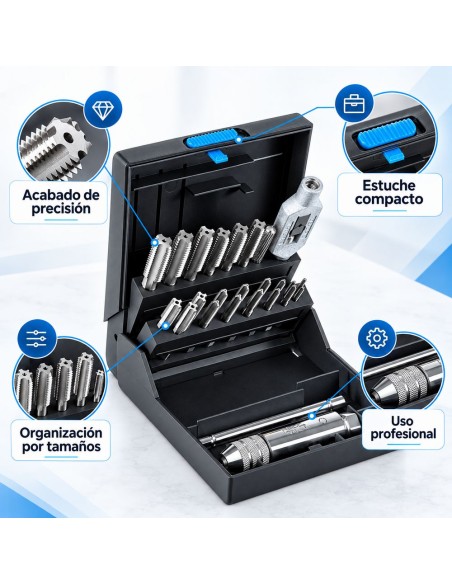 VOLKEL P.K.21 JUEGO DE MACHOS ESTUCHE DIN 352 HSS-G M 3-12
