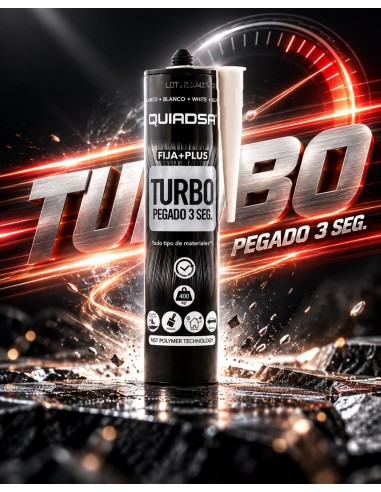 QUIADSA POLIMERO FIJA+PLUS TURBO 290ml. BLANCO