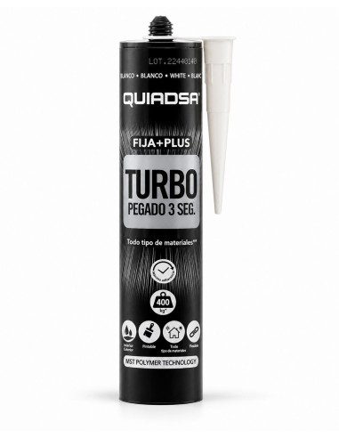 QUIADSA POLIMERO FIJA+PLUS TURBO 290ml. BLANCO