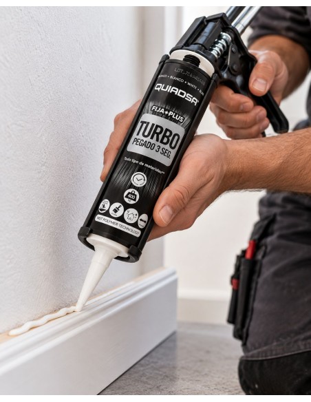 QUIADSA POLIMERO FIJA+PLUS TURBO 290ml. BLANCO