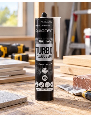 QUIADSA POLIMERO FIJA+PLUS TURBO 290ml. BLANCO