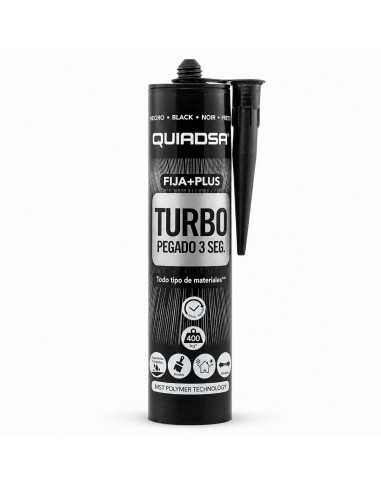 QUIADSA POLIMERO FIJA+PLUS TURBO 290ml. NEGRO