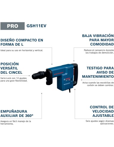 BOSCH MARTILLO DEMOLEDOR GSH 11 EV Professional...