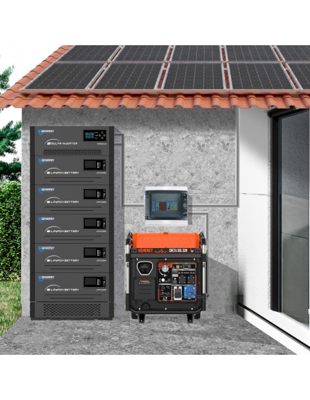 GENERGY GENERADOR 7500W-230V INVERTER SILENCIOSO ARRANQUE AUTOMÁTICO APOYO SOLAR MODELO CRETA-SOL SILENT