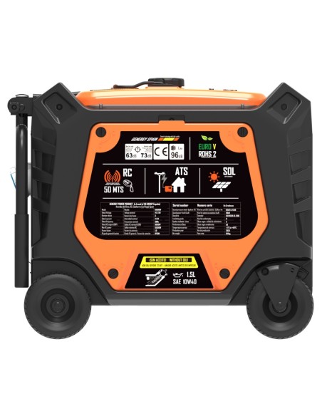 GENERGY GENERADOR 10500W-230V INVERTER ARRANQUE AUTOMÁTICO CONTROL REMOTO MODELO JAVA RC-SOL-ATS