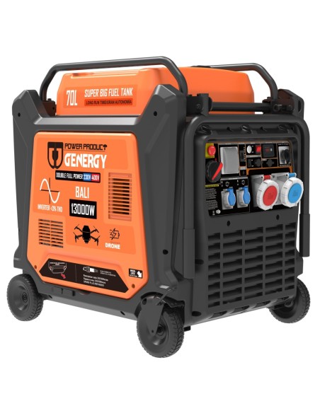 GENERGY GENERADOR 13KW INVERTER TRIFÁSICO ARRANQUE AUTOMÁTICO CONTROL REMOTO MODELO BALI RC-SOL-ATS