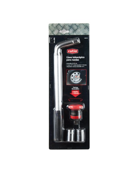 LLAVE RUEDAS 17-19 TELESCOPICA RATIO