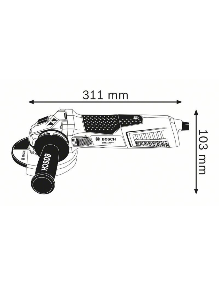 BOSCH AMOLADORA 125mm. 1900W. GWS 19-125 CI Professional (2)