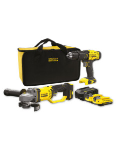 STANLEY KIT AMOLADORA+TALADRO