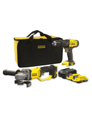 STANLEY KIT AMOLADORA+TALADRO