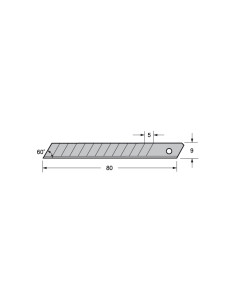 TAJIMA CUCHILLA RECAMBIO 9 mm 2