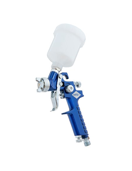AIRPRESS Mini pistola de pintura HVLP 2 bar 1.2 mm boquilla 125 ml vaso