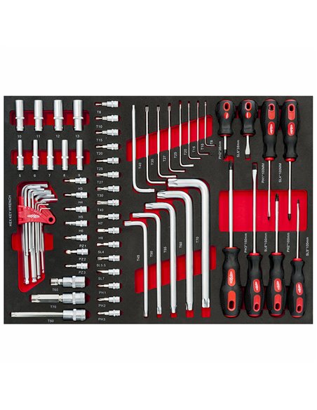 AIRPRESS Carro de herramientas 447 herramientas 16 cajones
