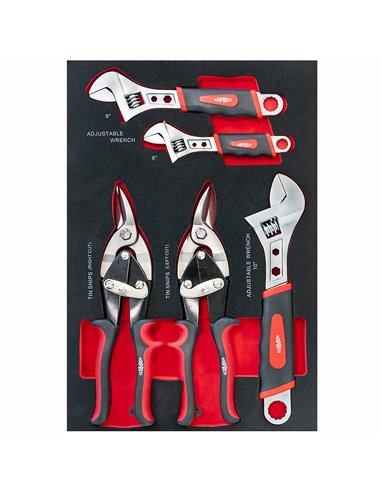 AIRPRESS Carro de herramientas 447 herramientas 16 cajones