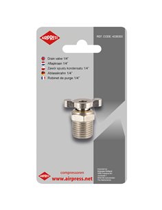 AIRPRESS Válvula de drenaje de condensado 1/4" 2