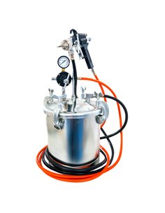 AIRPRESS Unidad de pistola de pintura 5.5 bar 2 mm boquilla 8.5 l vaso