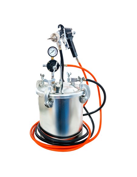 AIRPRESS Unidad de pistola de pintura 5.5 bar 2 mm boquilla 8.5 l vaso