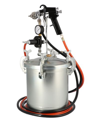AIRPRESS Unidad de pistola de pintura 5.5 bar 2 mm boquilla 8.5 l vaso