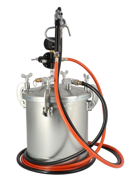 AIRPRESS Unidad de pistola de pintura 5.5 bar 2 mm boquilla 8.5 l vaso