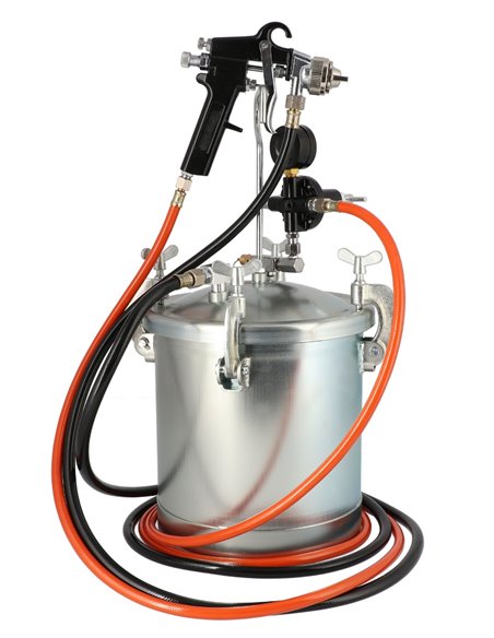 AIRPRESS Unidad de pistola de pintura 5.5 bar 2 mm boquilla 8.5 l vaso